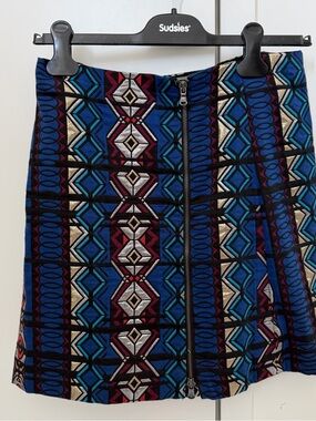 J. Crew Multicolor Aztec-Pattern Mini Skirt